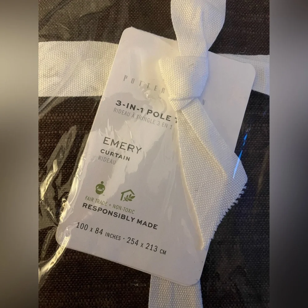 Pottery Barn Emery Linen Curtain in Expresso 100x84 - Picture 10 of 10